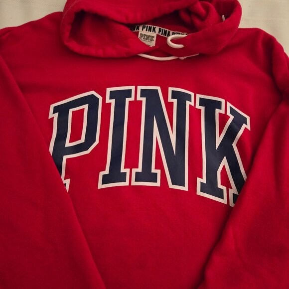 Women's Size Large PINK/Victoria Secret Red Pull Over Hoodie - Picture 2 of 6